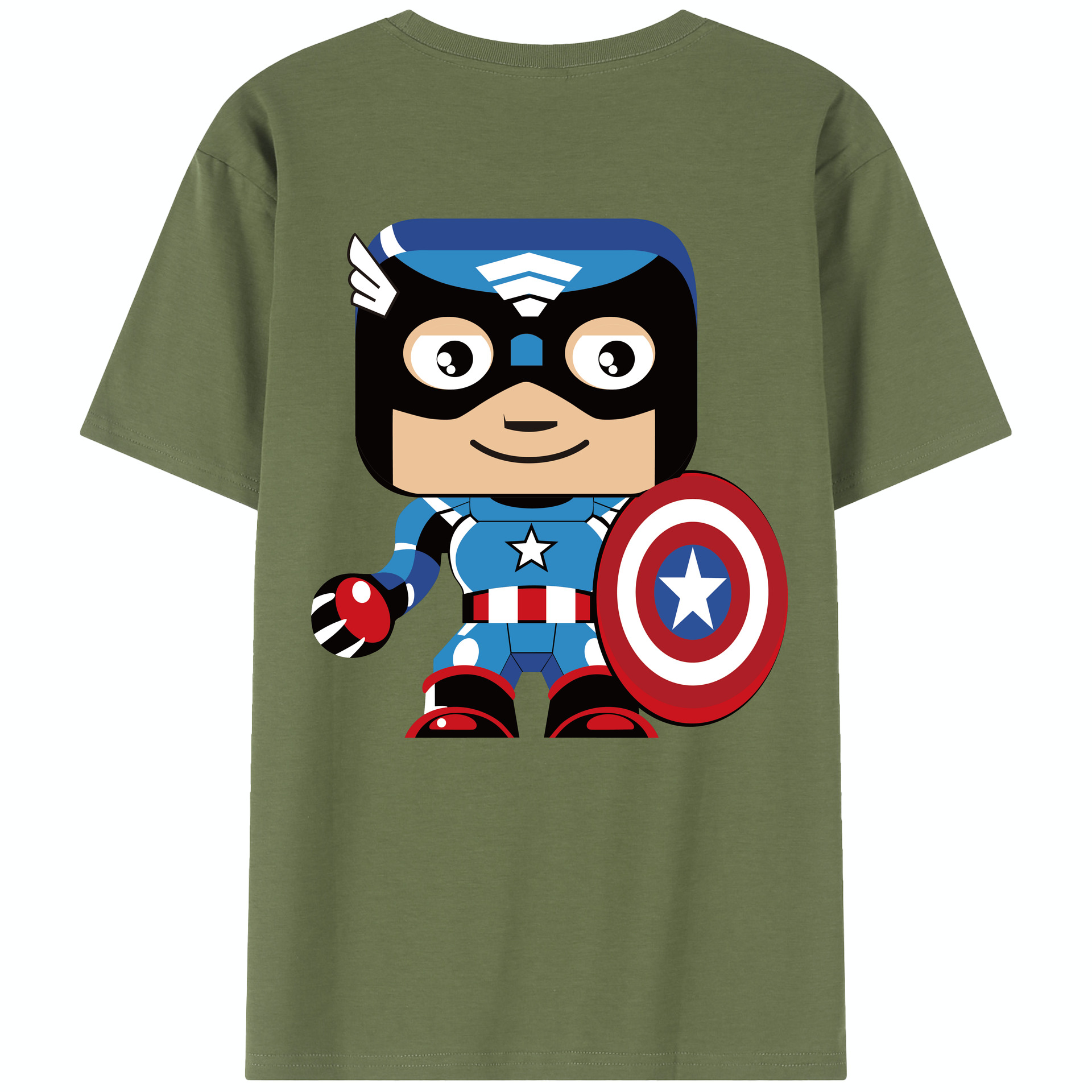 （画像用） アベンジャーズ The Avengers 綿100％半袖Tシャツ（背面プリント）